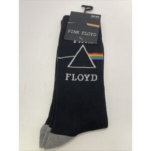 Pink Floyd Adult's  Black Novelty Crew Socks Size 7- 12 New
